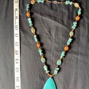 Handmade Turquoise beaded necklace